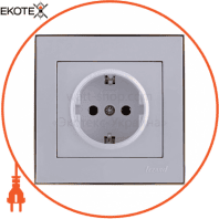 Розетка з/з кераміка 703-0226-122 Колір Білий /Золото 250V 16A~