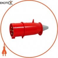 Силова вилка переносна 3P+Z, 400В, 32А, IP44, Enext, 9