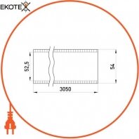 Enext i0380006 труба металлическая e.industrial.pipe.thread.1/2 с резьбой , 3.05 м