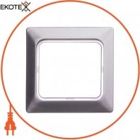 Рамка e.lux.12094L.1.fr.wp.aluminium для вологозахищеній розетки, "алюміній", Enext, ins0040088