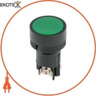 Кнопка пластикова без фіксації e.mb.ea135 зелена 1NO+1NC