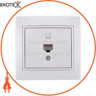 Розетка компьютерная 701-0202-139 Цвет Белый/Белый 1 шт. RJ 45 CAT5 разъем