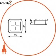 Коробка розподільна пластикова e.db.stand.85.85.45 гіпсокартон, Enext, s027030