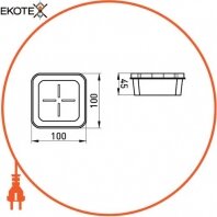 Коробка розподільна пластикова e.db.stand.100.100.45 цегла/бетон, Enext, s027026