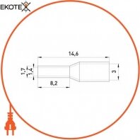 Enext s3036018 изолированный наконечник втулочный e.terminal.stand.e1008. blue 1,0 кв. мм, синий