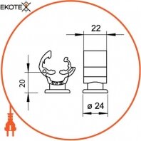 Enext 5207746 универсальный держатель для круглых проводников d 8-10 мм, медного цвета obo bettermann