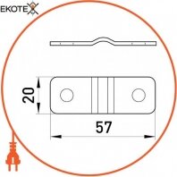 Enext z0020150 держатель-перемычка прута dr6-8 с 2-мя отверстиями