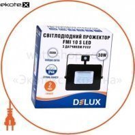 Delux 90008737 прожектор светодиодный fmi 10 s led 30вт 6500k ip44 с датчиком движения