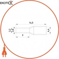 Enext s3036042 изолированный наконечник втулочный e.terminal.stand.e4009. orange 4,0 кв. мм, оранжевый