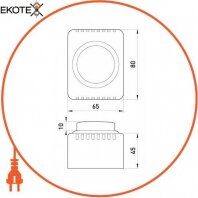 Enext p043016 выключатель с регулятором e.touch.1311. w для наружного монтажа, белый, 500 вт.