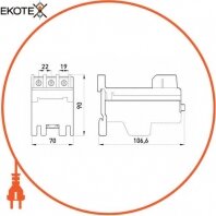 Enext i0120003 независимая основа теплового реле e.industrial.azh.85 для реле на 85а