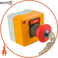 Пост кнопочный ENERGIO XAL-D184 СТОП грибок с ключем красный NC