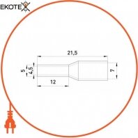 Ізольований наконечник втулковий e.terminal.stand.e10-12.yellow 10,0 кв. мм, жовтий, Enext, s3036044