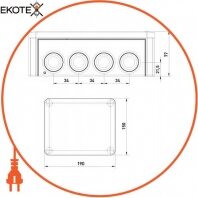 Коробка розподільна Obo Bettermann T 160, Enext, 2007093