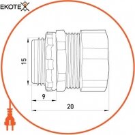 Enext s045002 ввод прямой e.met.dir.stand.sldx.10 для металлорукава 10мм (5/16)