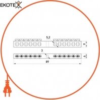 Шина нульова e.bsc.stand.20.12, 12 отв.х 20 А (до основи з кріпленням на DIN-рейку), Enext, s055005