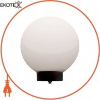 Enext l0120045 светильник e.street.light.150.l3.opal (black) типа шар опаловый, е27, основа черная