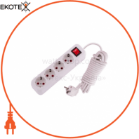 Подовжувач з/з 4 вх. 5 мт, з викл 720 0405 402-1 250V 16A~ / 3 x 1,5 mm