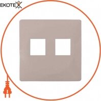 Панель e.lux.16121L.pn.ivory к розетке двойной под Jack RJ12 или RJ45, слоновая кость