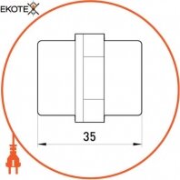 Enext s054009 изолятор пластиковый e.bus.sm.stand.35.bk без крепления под шайбы и болты м8 (по 2 шт)