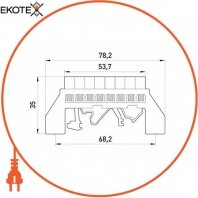 Шина нульова e.bsi.pro.2.8 в ізольованому корпусі універсальна, Enext, p0650012