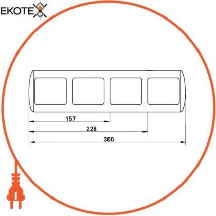 Рамка e.install.stand.frame.2.cer 2-місна, Enext, s035047c