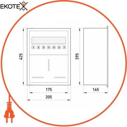 Enext RW-1-P Z/О шкаф распределительная e.mbox.rw-1-p-z/о металлический, встраиваемый, под 1-ф. счетчик, 6 мод., с замком, с окошком, 395х175х165 мм