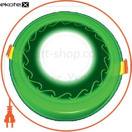 Ecostrum CDRA-A-3/3-волна зеленый downlight с подсветкой 3+3w встраиваемый круг, волна зеленый