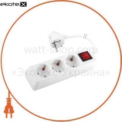 Подовжувач SB-3ES 3гн. 3м зазем.+викл. - C-ES-0642, Electrum, C-ES-0642