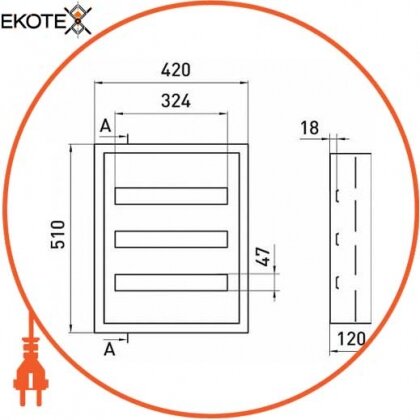 Enext s0100206 корпус металлический e.mbox.pro.n.54z ip31 навесной на 54 модуля с замком