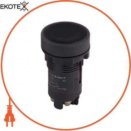 Кнопка пластикова без фіксації e.mb.ea21 чорна, 1NO, Enext, p0810125