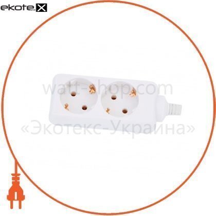 колодка подовжувача G2J з заземленням (без дроту), Delux, 10079676