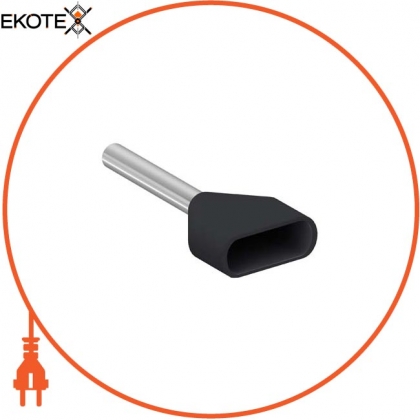 insulated double cable end medium size 1.5 mm? black, Schneider, AZ5DE015