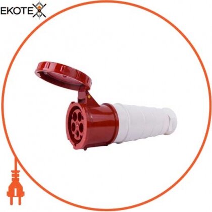 Силова розетка переносна e.socket.pro.5.125, 5п., 380В, IP 67, 125А (245), Enext, p012027