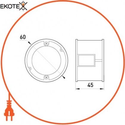 Enext s0027017 коробка установочная e.db.stand.101.d60 кирпич / бетон, блочная (упаковка 100 шт.)