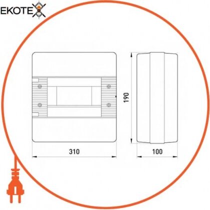 Enext CBU912 корпус пластиковый 12-модульный e.plbox.stand.n.12, навесной