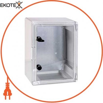 Корпус ударостійкий з АБС-пластику e.plbox.350.500.195.tr, 350х500х195мм, IP65 з прозорими дверима, Enext, CP5017