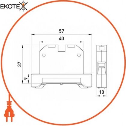 Enext p050004 наборная клеммная колодка заземления на din-рейку e.tc.z.din.pro.10