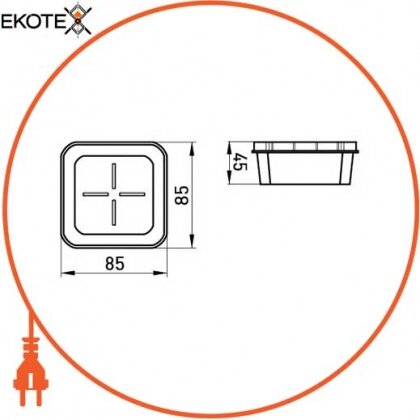 Коробка розподільна пластикова e.db.stand.85.85.45 гіпсокартон, Enext, s027030