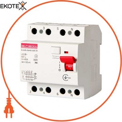 Enext s034010 выключатель дифференциального тока e.rccb.stand.4.40.10 4р, 40а, 10ma