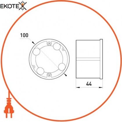 Enext s027013 коробка распределительная e.db.stand.211.d100 гипсокартон, металлический упор
