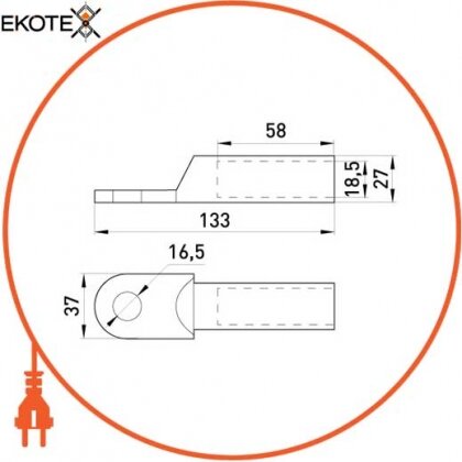 Enext s020010 алюминиевый кабельный наконечник e.end.stand.a.185