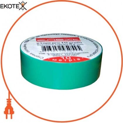 Enext p0450003 изолента e.tape.pro.10.green с самозатухающий пвх, зеленая (10м)