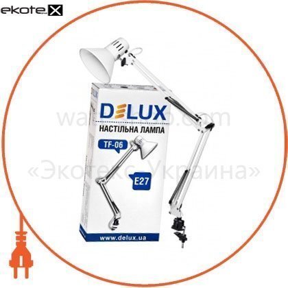 Delux 90012370 светильник настольный delux tf-06_e27 белый