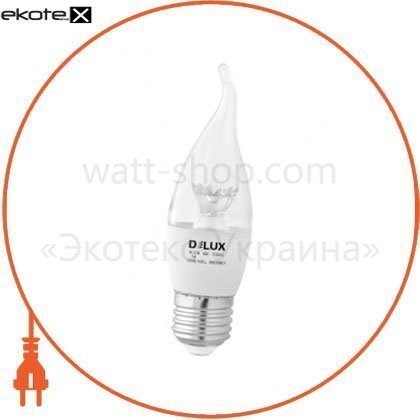 Delux 90011803 лампа светодиодная delux bl37b 6 вт tail 3000k 220в e27 теплый белый crystal