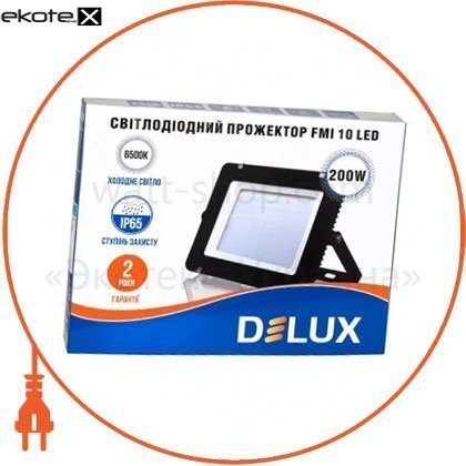 Delux 90008741 прожектор светодиодный fmi 10 led 200вт 6500k ip65