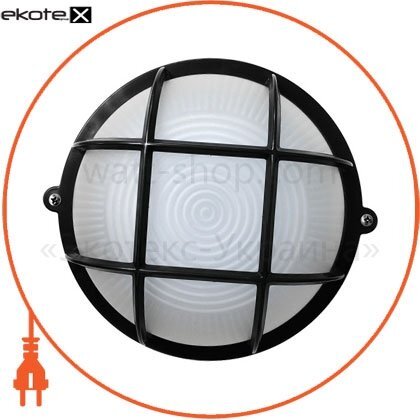 Світильник НПП-65 коло чорний опал.с гратами ПС-1052-11-1 / 1 LED, Ecostrum, ПС-1052-11-1/1 LED
