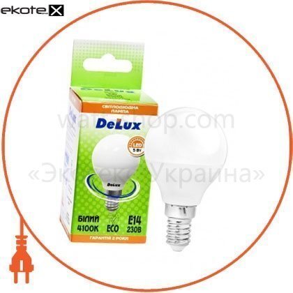 Delux 90011759 лампа светодиодная delux bl50p 7 вт 4100k 220в e27 белый