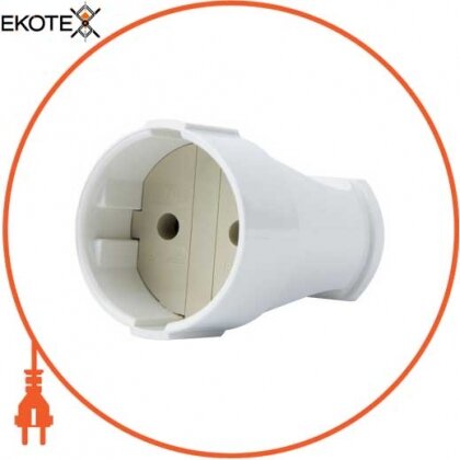 Enext p017001 розетка переносная e.socket.001.10.white, без з/к,10а белая
