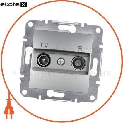 Asfora TV/R Розетка крайова 1дБ, без рамки, алюмінієвий, Schneider, EPH3300161